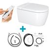 Duravit SensoWash Starck f smart WC sospeso Lite Compact, con set collegamento e interfaccia, 650001012004310+1007310000+1007290000, Compact SensoWash; SensoWash Starck f bianco [WC > Smart WC]