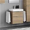 evineo ineo4 mobile La: 60 cm, 2 scomparti estraibili, con maniglia, per Geberit iCon, Acanto e Xeno² lavabo,, BE0219OA, ineo4 [Mobili da Bagno > Mobili Lavabo]