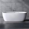 neoro n80 vasca da bagno freestanding L: 180 La: 80 A: 59,7 cm, con superficie facile da pulire, BN0001WH, n80 bianco opaco [Vasche da Bagno > Vasche da Bagno Freestanding]