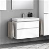 evineo ineo4 mobile La: 89 cm, 2 scomparti estraibili, con maniglia, per Geberit iCon, Acanto e Xeno² lavabo,, BE0221WH, ineo4 [Mobili da Bagno > Mobili Lavabo]