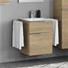 evineo ineo4 mobile La: 54 cm, 2 scomparti estraibili, con maniglia, per Renova Plan Slim lavabo,, BE0224OA, ineo4 [Mobili da Bagno > Mobili Lavabo]