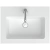 neoro n50T46 edge lavabo integrato ultrapiatto La: 60,5 P: 46 cm, BN0054WH, n50T46 bianco [Lavabi > Lavabi Integrati]