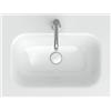 neoro n50T46 soft lavabo integrato ultrapiatto La: 60,5 P: 46 cm, BN0058WH, n50T46 bianco [Lavabi > Lavabi Integrati]