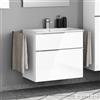 evineo ineo4 mobile La: 79 cm, 2 scomparti estraibili, con maniglia, per Renova Plan Slim lavabo,, BE0227WH, ineo4 [Mobili da Bagno > Mobili Lavabo]