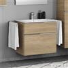 evineo ineo4 mobile La: 79 cm, 2 scomparti estraibili, con maniglia, per Renova Plan Slim lavabo,, BE0227OA, ineo4 [Mobili da Bagno > Mobili Lavabo]