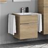Geberit Renova Plan Slim lavabo, evineo ineo4 mobile per lavabo, La: 60 cm; 2 scomparti estraibili con maniglia,, 122260600+BE0225OA, Renova Plan [Mobili da Bagno > Mobili con Lavabo Integrato]