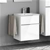 Geberit Renova Plan Slim lavabo, evineo ineo4 mobile per lavabo, La: 60 cm; 2 scomparti estraibili con maniglia,, 122260600+BE0225WH, Renova Plan [Mobili da Bagno > Mobili con Lavabo Integrato]