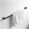 Keuco Plan Black Selection barra portasciugamani, 14901370800, Plan Black Selection nero opaco [Accessori Bagno > Portasciugamani]