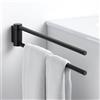 Keuco Plan Black Selection asta portasciugamani, 14918370000, Plan Black Selection nero opaco [Accessori Bagno > Portasciugamani]