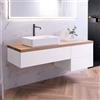 neoro n50 top in legno massiccio La: 140 cm, BN0408W1, n50 [Mobili da Bagno > Top]