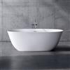 neoro n50 vasca da bagno freestanding L: 170 La: 75 A: 58 cm, con superficie facile da pulire, BN0004WM, n50 bianco opaco [Vasche da Bagno > Vasche da Bagno Freestanding]