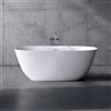 neoro n50 vasca da bagno freestanding L: 160 La: 70 A: 58 cm, con superficie facile da pulire, BN0005WM, n50 bianco opaco [Vasche da Bagno > Vasche da Bagno Freestanding]