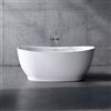 neoro n50 vasca da bagno freestanding L: 150 La: 76 A: 60 cm, con superficie facile da pulire, BN0007WM, n50 bianco opaco [Vasche da Bagno > Vasche da Bagno Freestanding]