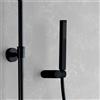 Fortis Wellness doccetta ad asta in metallo squadrata, 15501MB, Universal nero opaco [Rubinetteria Bagno > Doccette / Supporti]