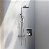 Fortis Wellness flat 250 XL sistema doccia con termostatico, doccetta 3 getti Push e soffione doccia in metallo, 1046379PC, Wellness cromo [Rubinetteria Bagno > Colonne Doccia]