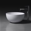 neoro n50 lavabo da appoggio Ø 45 A: 22 cm, con superficie facile da pulire, BN0063WM, n50 bianco opaco [Lavabi > Lavabi da Appoggio]