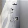 Fortis Wellness flat 300 XXL sistema doccia con termostatico, doccetta 3 getti Push e soffione doccia in metallo, 1046380PC, Wellness cromo [Rubinetteria Bagno > Colonne Doccia]