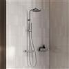 Fortis Wellness flat 250 XL sistema doccia con termostatico, doccetta ad asta di metallo rotonda e soffione doccia, 1046382PC, Wellness cromo [Rubinetteria Bagno > Colonne Doccia]
