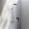 Fortis Spa flat 250 XL sistema doccia con termostatico, doccetta ad asta di metallo rotonda e soffione doccia in metallo, 1046383PC, Spa cromo [Rubinetteria Bagno > Colonne Doccia]