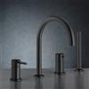 Mariner Logica rubinetto vasca 4 fori per montaggio su bordo vasca, LOG0125-NO, Logica nero opaco [Rubinetteria Bagno > Rubinetteria Vasca]