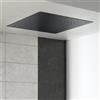 Mariner pannello pioggia in acciaio inox per installazione a soffitto con 1 funzione, WLS3711-NO, Logica; Quadra nero opaco [Rubinetteria Bagno > Soffioni Doccia]