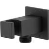 Mariner presa d'acqua in metallo con supporto doccetta squadrato, WLS0301-NO, Kobra; Otto; Quadra nero opaco [Rubinetteria Bagno > Prese d'Acqua]