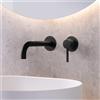 Mariner Logica rubinetto lavabo a parete proiezione: 212 mm, incluso corpo incasso move, LOG1000-NO+INT0035-NO+BOT0058-NO, Logica nero opaco [Rubinetteria Bagno > Rubinetteria Lavabo]