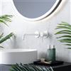 Fortis Brera rubinetto lavabo a parete, SET incluso corpo incasso,, 7820800MW, Brera bianco opaco [Rubinetteria Bagno > Rubinetteria Lavabo]