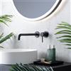 Fortis Brera rubinetto lavabo a parete, SET incluso corpo incasso,, 7820801MB, Brera nero opaco [Rubinetteria Bagno > Rubinetteria Lavabo]