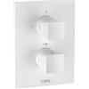 Fortis termostatico per 2 uscite, a incasso, squadrato, AM691MW, Azzurro; Fiera; Nolo; Scala; Zola bianco opaco [Rubinetteria Bagno > Rubinetteria Doccia]