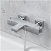 Fortis termostatico vasca per 2 uscite, esterno, squadrato, 84111THPC, Scala; Zola cromo [Rubinetteria Bagno > Rubinetteria Vasca]