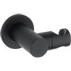 Fortis Brera supporto doccetta mobile, metallo, rotondo, 5318500MB, Universal nero opaco [Rubinetteria Bagno > Doccette / Supporti]