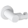 Fortis Brera supporto doccetta mobile, metallo, rotondo, 5318500MW, Universal bianco opaco [Rubinetteria Bagno > Doccette / Supporti]