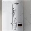 Fortis Relax flat 250 XL sistema doccia con termostatico, doccetta 1 getto Push e soffione doccia in metallo extrapiatto, 1069958PC, Relax cromo [Rubinetteria Bagno > Colonne Doccia]