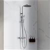 Fortis Relax flat 300 XXL sistema doccia con termostatico, doccetta 1 getto Push e soffione doccia in metallo extrapiatto, 1069959PC, Relax cromo [Rubinetteria Bagno > Colonne Doccia]