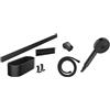 hansgrohe WallStoris set doccia con asta e mensola, 3 tipi di getto, 24291670, WallStoris nero opaco [Rubinetteria Bagno > Set Doccia]