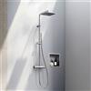 Fortis Wellness flat 250 XL sistema doccia con termostatico, doccetta ad asta di metallo e soffione doccia di metallo, 1070048PC, Wellness cromo [Rubinetteria Bagno > Colonne Doccia]