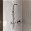 Fortis Wellness flat 200 M sistema doccia con termostatico, doccetta 3 getti Push e soffione doccia, 1070052PC, Wellness cromo [Rubinetteria Bagno > Colonne Doccia]