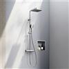 Fortis Wellness flat 250 XL sistema doccia con termostatico, doccetta 3 getti Push e soffione doccia in metallo, 1070053PC, Wellness cromo [Rubinetteria Bagno > Colonne Doccia]