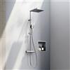Fortis Spa flat 300 XXL sistema doccia con termostatico, doccetta 3 getti Push e soffione doccia in metallo, 1070054PC, Spa cromo [Rubinetteria Bagno > Colonne Doccia]