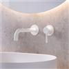 Mariner Logica rubinetto lavabo a parete proiezione: 212 mm, incluso corpo incasso move, LOG1000-BO+INT0035-BO+BOT0058-BO, Logica bianco opaco [Rubinetteria Bagno > Rubinetteria Lavabo]