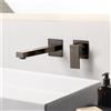 Mariner Quadra rubinetto lavabo a parete proiezione: 200 mm, incluso corpo incasso move, QUA1000-GM+INT0035-GM+BOQ0258-GM, Quadra antracite spazzolato [Rubinetteria Bagno > Rubinetteria Lavabo]