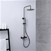 Mariner Volta sistema doccia con termostatico, doccetta ad asta di metallo e soffione doccia in acciaio inox rotondo, WLS6302-GM, Arya; Logica; Tao; Uno; Volta antracite spazzolato [Rubinetteria Bagno > Colonne Doccia]