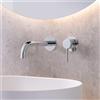 Mariner Logica rubinetto lavabo a parete proiezione 212 mm, per corpo incasso move, LOG1000-CR+BOT0058-CR, Logica cromo [Rubinetteria Bagno > Rubinetteria Lavabo]