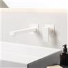 Mariner Quadra rubinetto lavabo a parete proiezione: 200 mm, per corpo incasso move, QUA1000-BO+BOQ0258-BO, Quadra bianco opaco [Rubinetteria Bagno > Rubinetteria Lavabo]