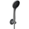Herzbach LIVING SPA set doccia con supporto, 3 tipi di getto, 23.914200.1.06, LIVING SPA; DEEP BLACK; DEEP GREY; DEEP WHITE; SIRO; SIRO PVD GOLD; SIRO GREY; SIRO WHITE; SIRO BLACK grigio opaco [Rubinetteria Bagno > Set Doccia]