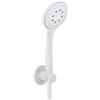 Herzbach Living Spa set doccia con supporto, 3 tipi di getto, 23.914200.1.07, Living Spa; DEEP BLACK; DEEP GREY; DEEP WHITE; SIRO; SIRO PVD GOLD; SIRO GREY; SIRO WHITE; SIRO BLACK bianco opaco [Rubinetteria Bagno > Set Doccia]