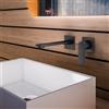 Mariner Arya rubinetto lavabo a parete proiezione: 200 mm, per corpo incasso move, ARY1000-NO+BOQ0059-NO, Arya nero opaco [Rubinetteria Bagno > Rubinetteria Lavabo]