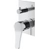 Mariner Kobra rubinetto vasca/doccia per 2-3 uscite, per corpo incasso, KOB1901-CR, Kobra cromo [Rubinetteria Bagno > Rubinetteria Doccia]