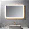 neoro n50 Metal Touch specchio illuminato La: 100 cm, con illuminazione su tutto il perimetro, diretta + indiretta, BN0028MI, n50 [Specchi > Specchi]